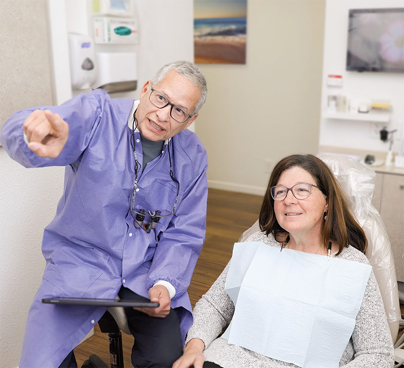 Dentist in Grover Beach with patient, consultation, five cities dentist